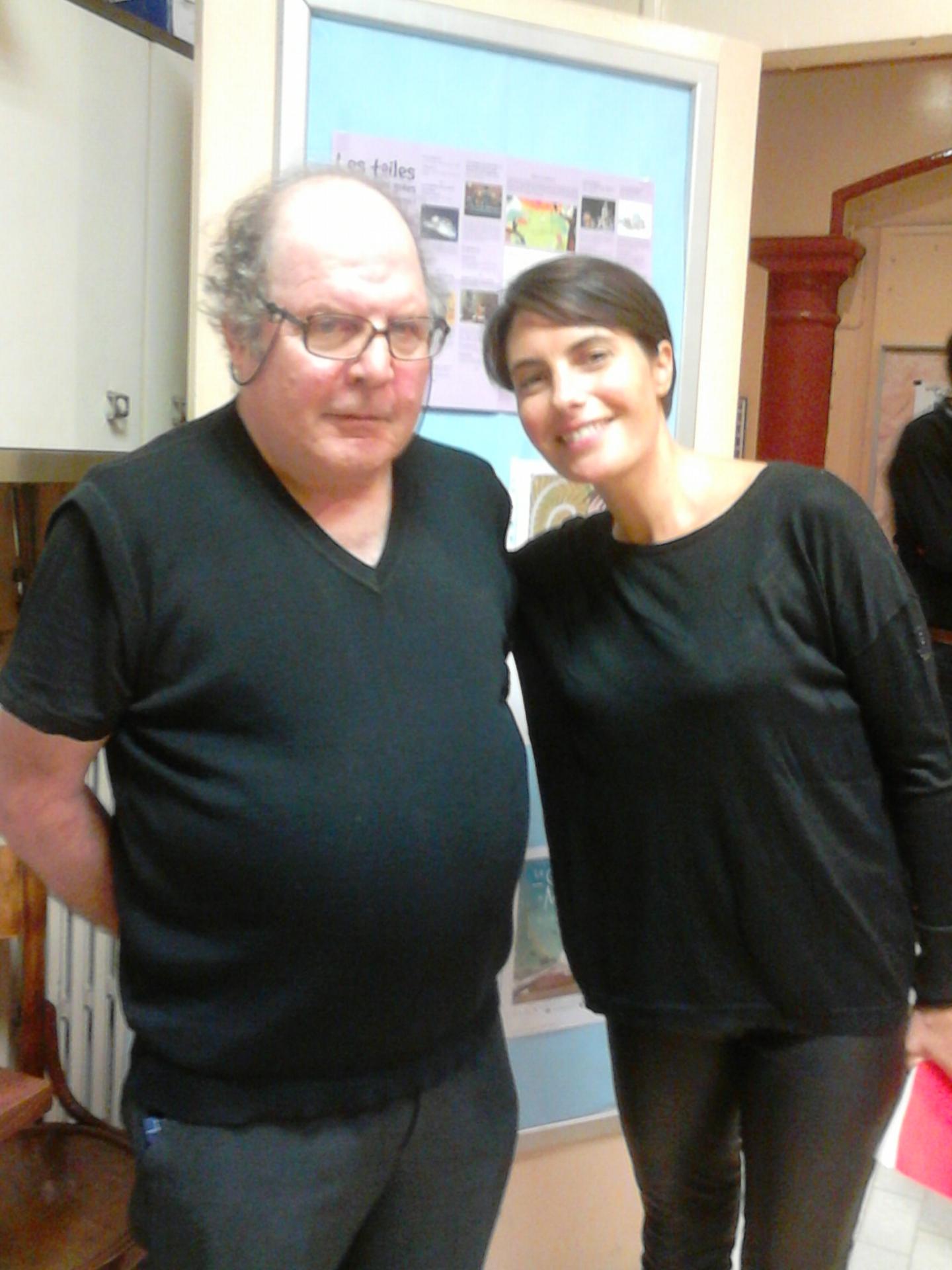 Jean Guy Capezzone, directeur du cinéma, avec la présentatrice Alessandra Sublet